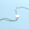 Accessory, fashionable chain, trend pendant, wholesale, silver 925 sample, Korean style, simple and elegant design