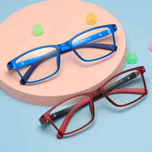 6到13岁儿童方形眼镜框 学生网课防蓝光眼镜 360度旋转眼镜架批发