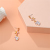 Cartoon earrings, cute metal jewelry for princess, wholesale