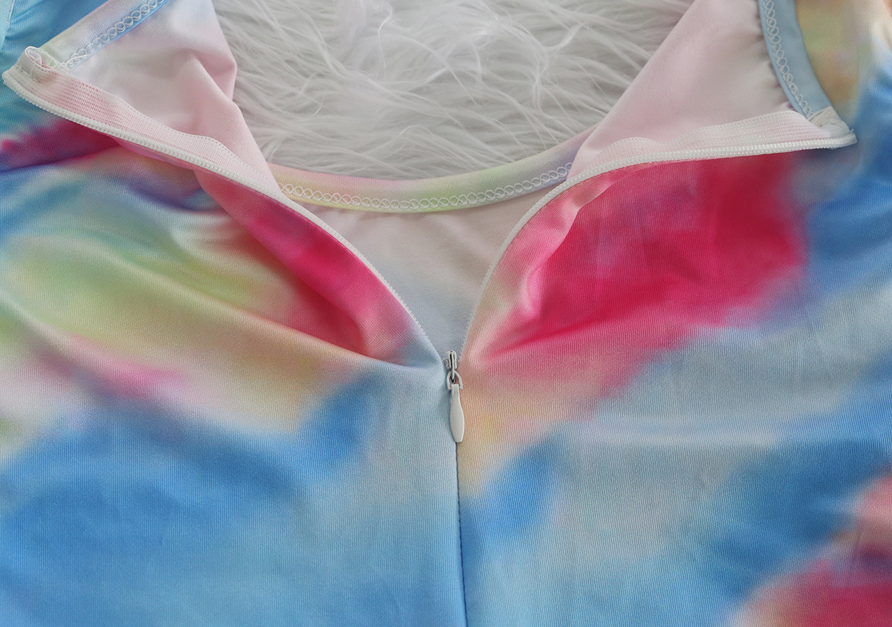 Ropa de mujer Mono con chaleco degradado y cuerno para mujer