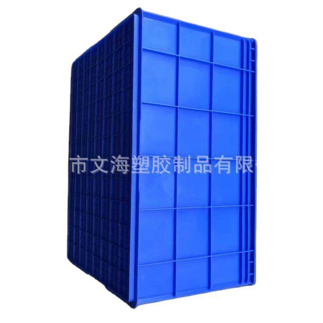 供应塑胶加厚耐摔周转箱全新蓝色胶框物料盒货架长方形耐磨周转框