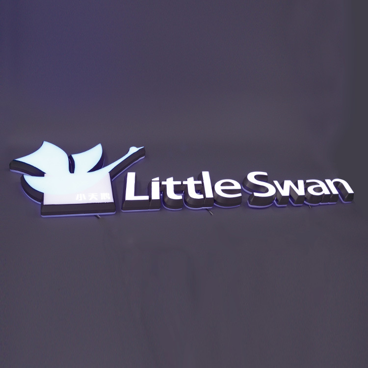 Little Swan Illuminated Signage, LED Acrylic Mini Letters, Chain Brand Logos, Batch ABS Mold Injection Molding