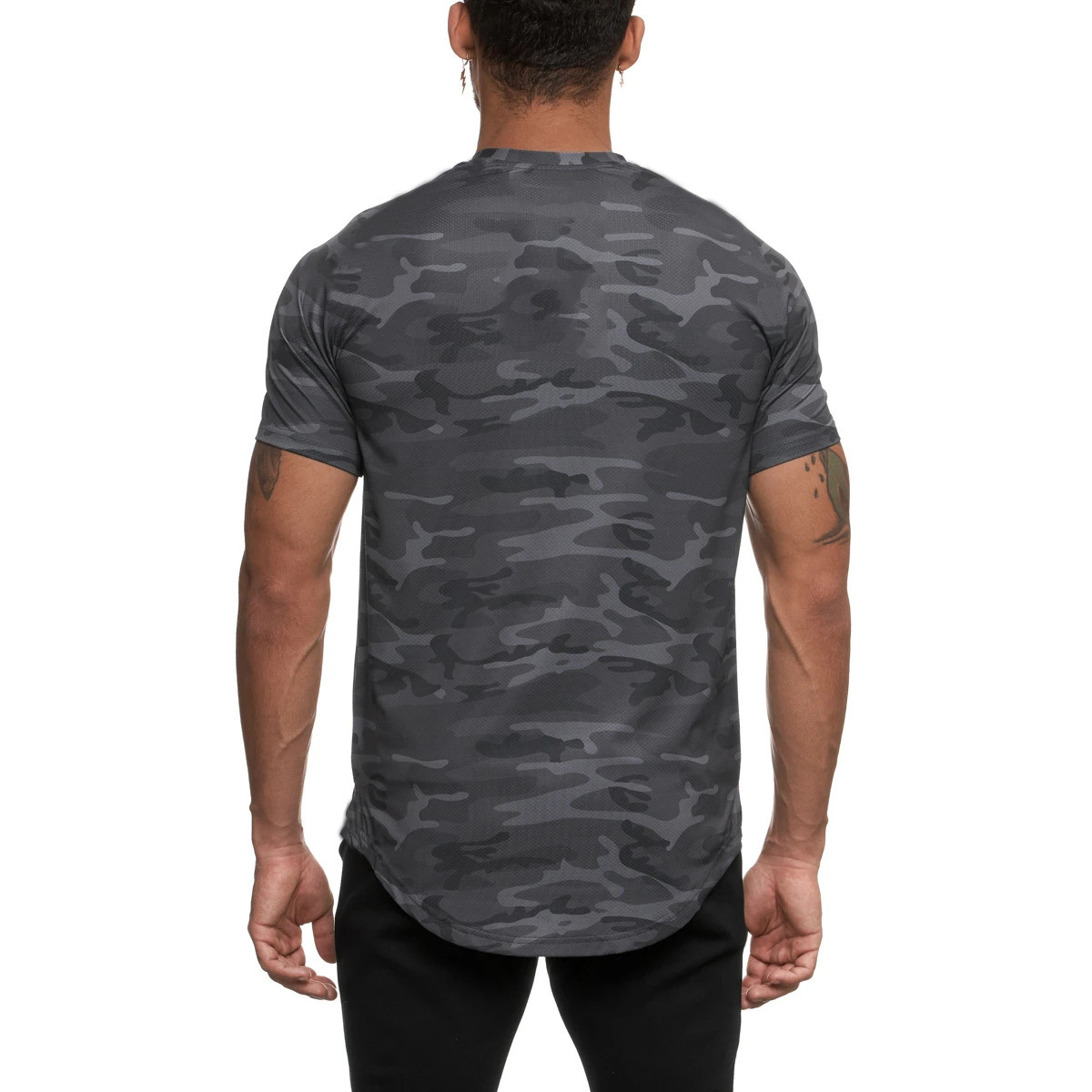 Men's Solid Color Camouflage Simple Style Round Neck Short Sleeve Loose Men's T-shirt display picture 17