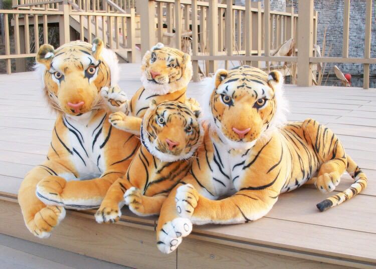 Simulación de peluche de juguete Tigre realista Tigre del sur de China máquina de agarre de 8 pulgadas Muñeca Regalo de empresa