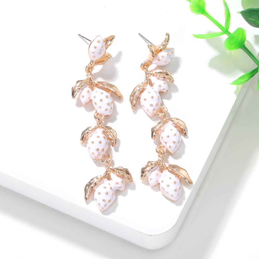 Alloy Drop Oil Lemon Earrings Fashion Natural Earrings Wholesale Nihaojewelry display picture 21