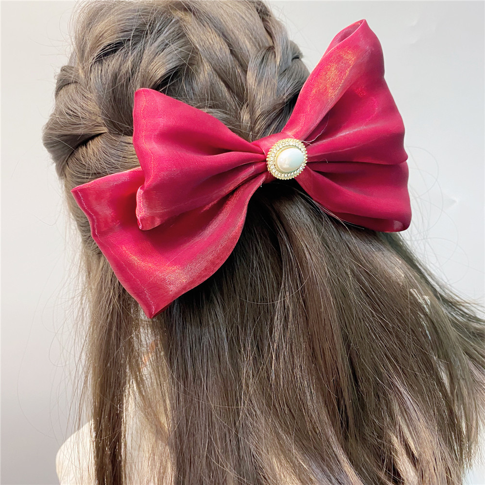 Trendy Fabric Large Double-layer Bow Hairpin display picture 14