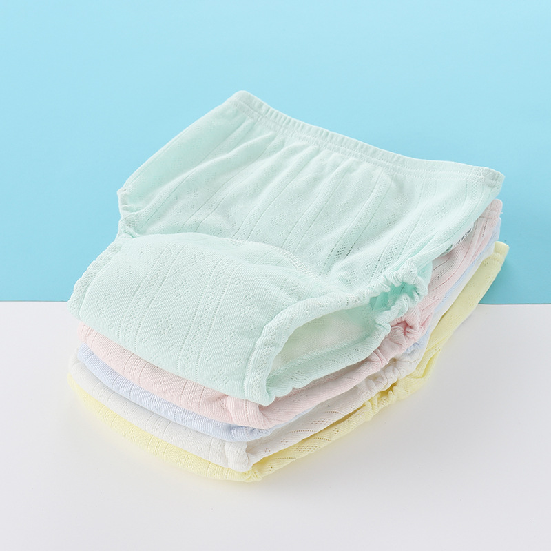 婴儿尿布裤可洗宝宝尿布兜透气纯棉防漏隔尿裤防水尿布夏季训练裤
