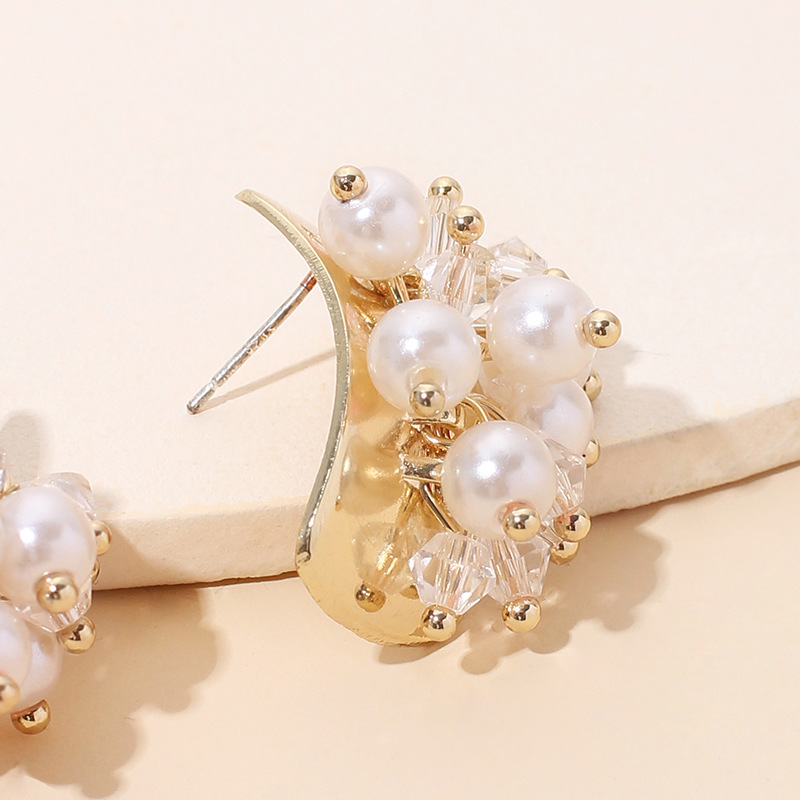 10g Weight Earrings Classification Wedding, Travel, Birthday, Festival Occasion Women'S Gender Pink, Transparent Color  Crystal Pearl Tassel  Korean Earrings 6