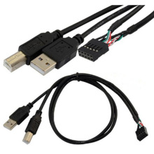 ŰUSB ˫USBͷתŰ10Pĸ USB2.0 A+B/Ű2x5pinĸ