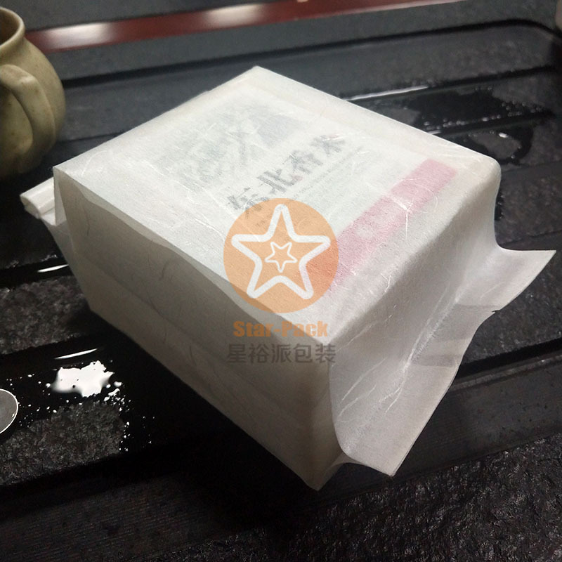 日本新材料手工丝绸棉纸四边封大米袋 500克纸塑复合真空大米袋