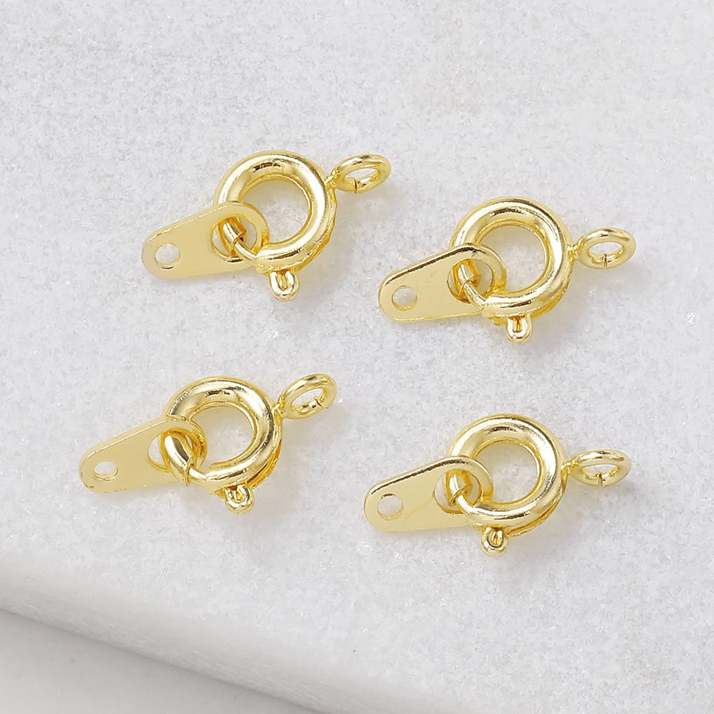 manual Metal Beading Metal Pure copper diy Jewelry parts wholesale Spring buckle Necklace clasp