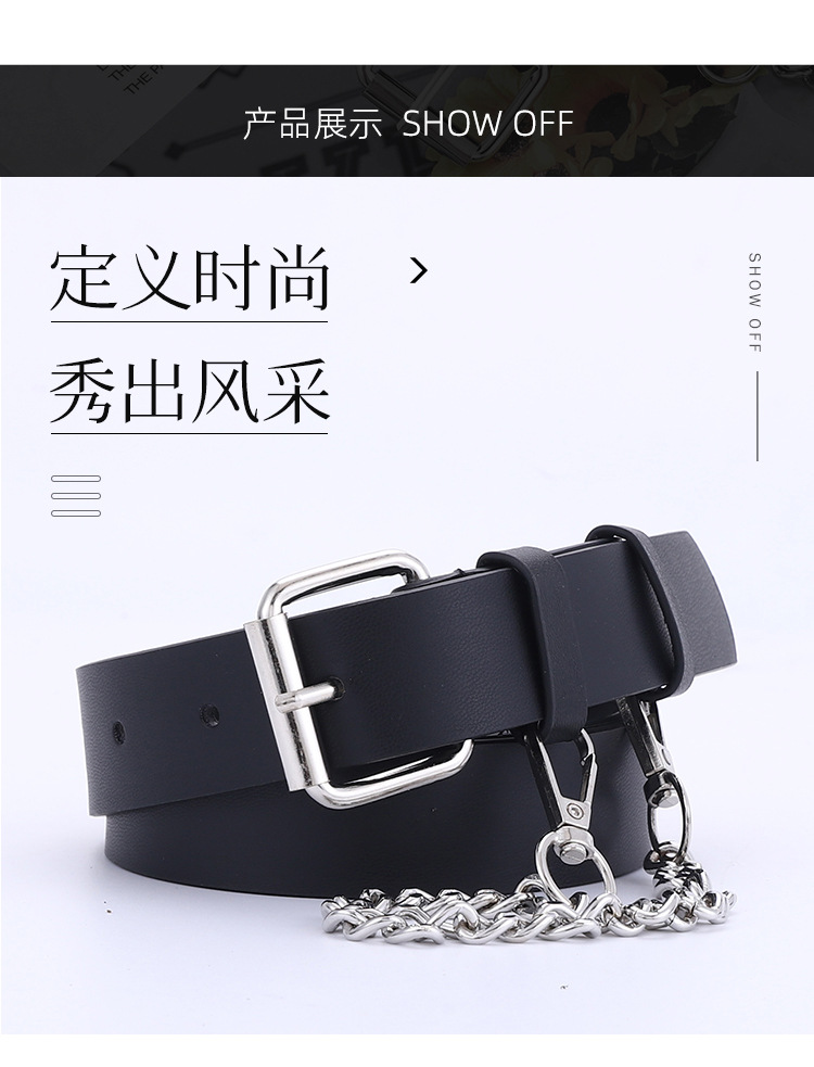 New Chain Belt Punk Style Fashion Trendy Decorative Jeans Hanging Chain Belt Wholesale Nihaojewelry display picture 5