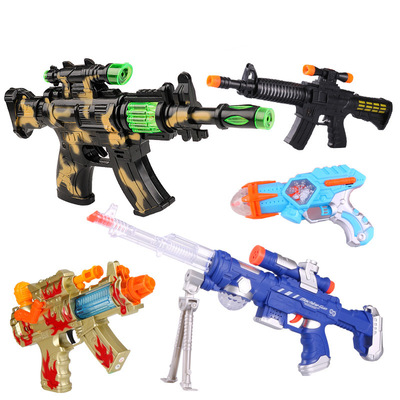 children AEG Toys Imitation guns luminescence music Projection Stall Electric toy gun boy Chinese New Year gift