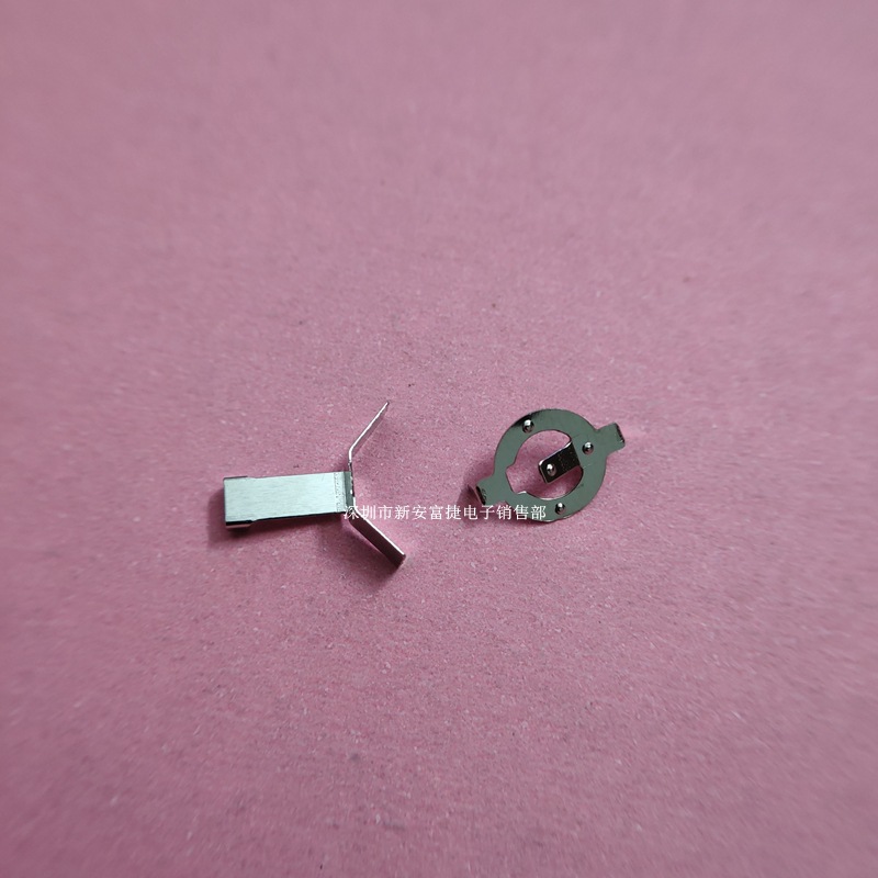 CR2032 CR1632通用纽扣电池座 磷铜镀镍正负极两件套电池弹片插件