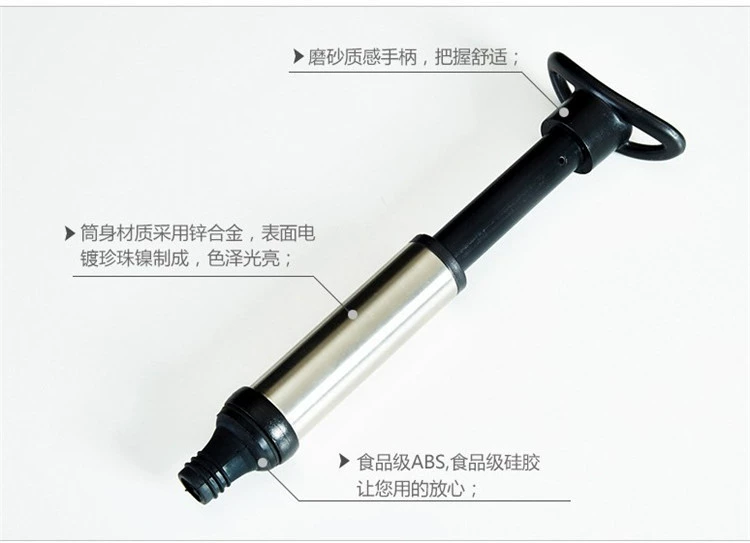 Vacuum wine bottle, silicone bottle stopper stainless steel