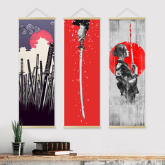 Simple Axis Pine Wood Painting Japanese Ukiyo-e Decorative Painting Home Wall Art Spray Painting Sushi Restaurant Background Wall Painting