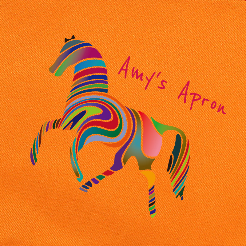 Los niños de dibujos animados arte pintura ropa Rainbow pony dibujos animados delantal oversleeve arte hecho a mano delantal impresión