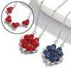 Foldable necklace, set, four-leaf clover