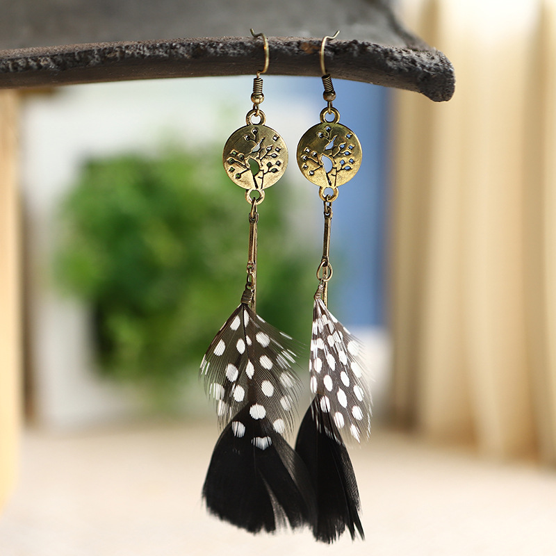 Fashion accessories popular Bohemian feather alloy earringspicture4