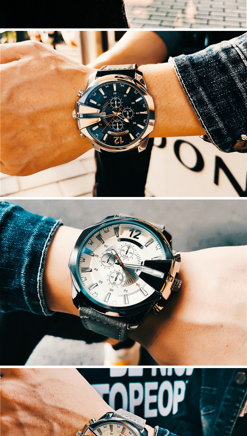 Bernstein zeit heißer verkauf quarzuhr blau licht gold objektiv wasserdicht kalender voll automatische herren uhr pin schnalle business herren uhr_voghion.com