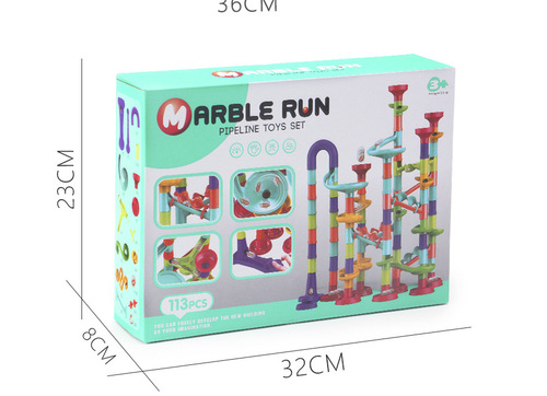 Cross-border best-selling versatile spring-loaded track ball slide block 3D maze pipeline assembly children's early education toy