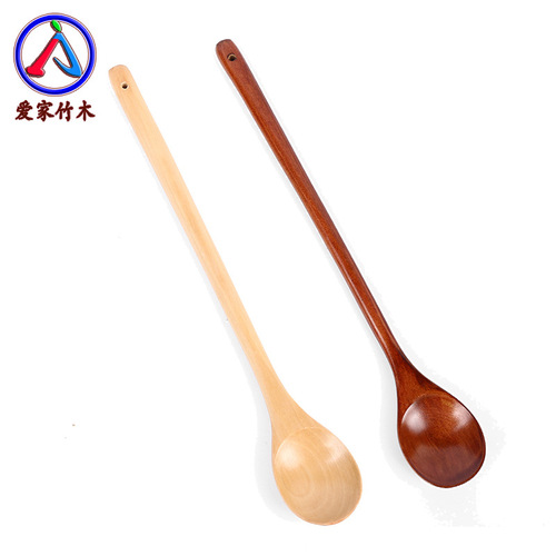 Enzyme bucket spoon wooden mixing spoon extended hot pot spoon 33 wooden spoon supply can be engraved with logo
