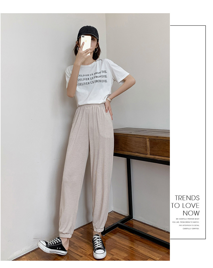 Pantalon léger femme en coton - Ref 3430172 Image 18