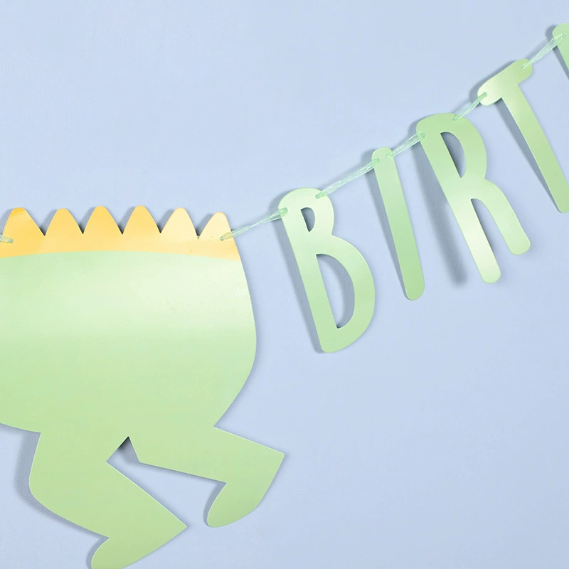 Флажок с динозавром Spot HAPPYBIRTHDAY, тема вечеринки ко дню рождения, баннер, украшение фона для малыша-мальчика