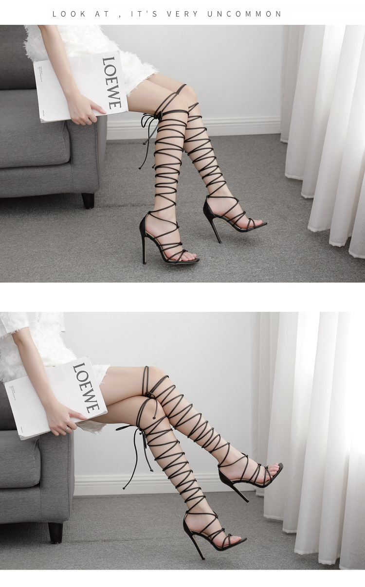 Sexy Lace-Up Straps Stiletto Sandals NSSO59530