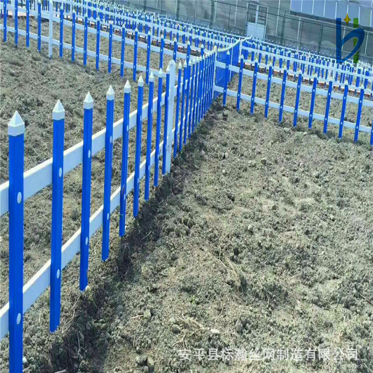 厂家现货市政园林绿化带护栏花坛公园绿化隔离栅兰塑钢草坪护栏