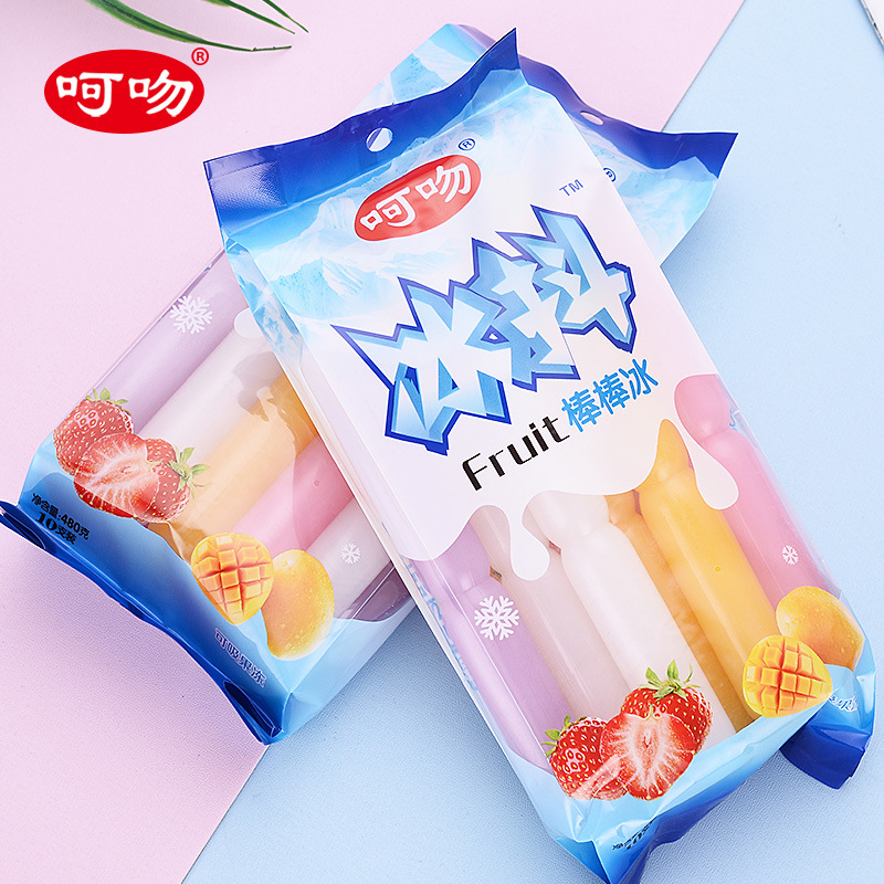 呵吻棒棒冰碎碎冰48克*10根碎果冰果冻休闲儿童零食厂家批发|ms