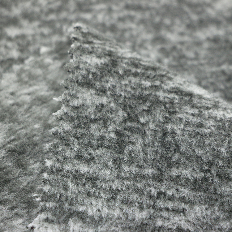 服装家纺毛毯面料针织纬编正包超细纤维涤纶阳离子双刷单摇粒绒布