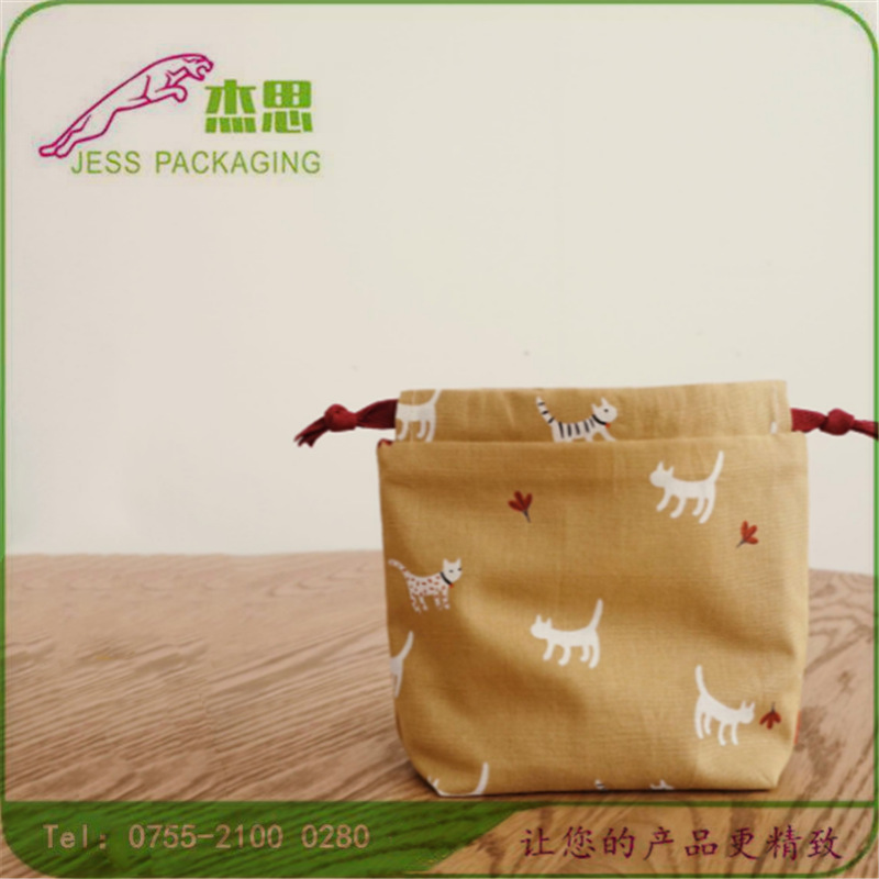 设计新款帆布玩具零钱束口袋印花音响电子产品收纳包量大从优