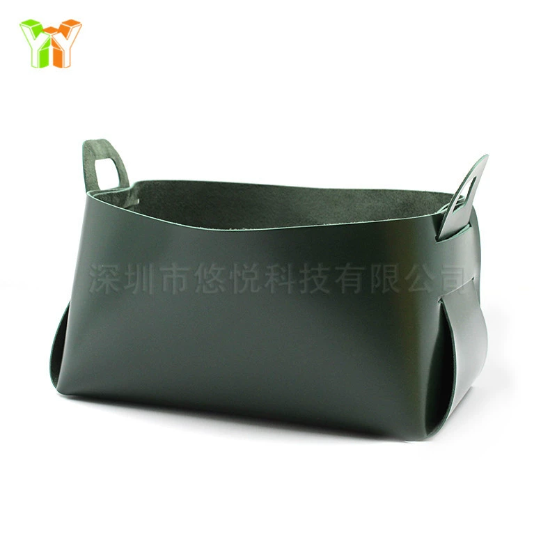 Оптовая продажа Spot Nordic Leather Stroke Basket Model Room спальня, разное дерево, поместить pantites упрямый ящик для хранения