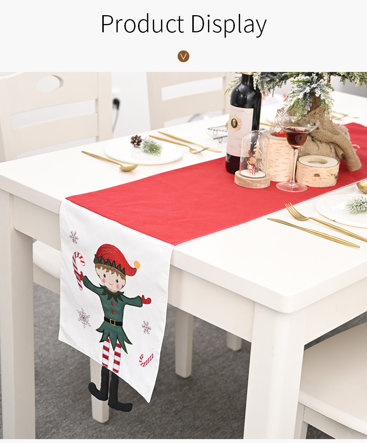 Christmas Decoration Festive Elf Tablecloth display picture 1