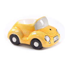 陶瓷白云土卡通蛋架 陶制汽车设计鸡蛋托 小汽车摆饰厨房置物架