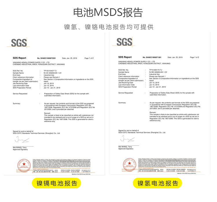 电池MSDS报告