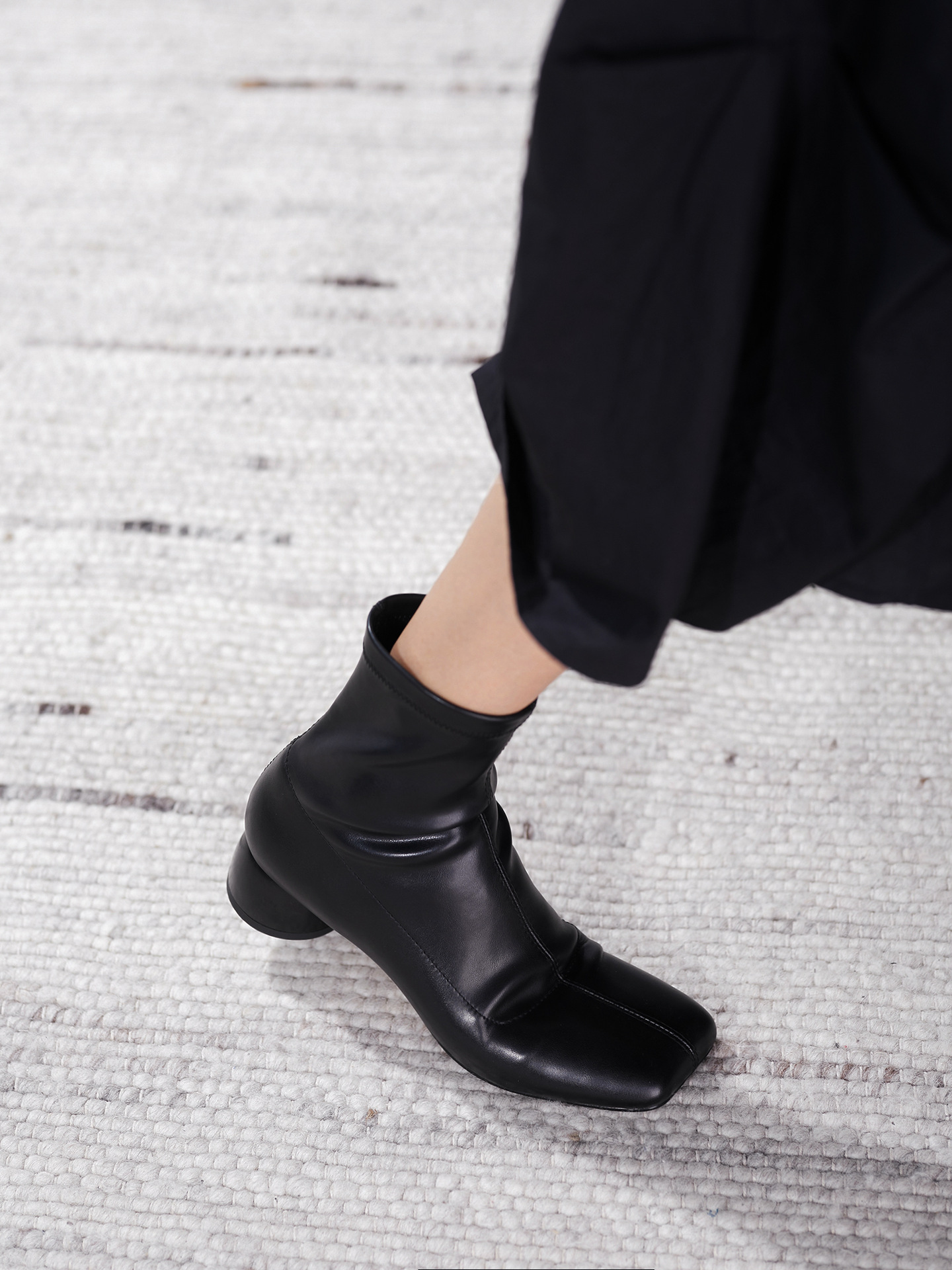 Chiko Elisea Square Toe Block Heels Boots