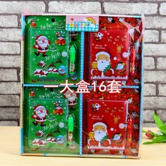 Christmas gift notebook mini small notebook with pen for children Christmas notebook set with pen