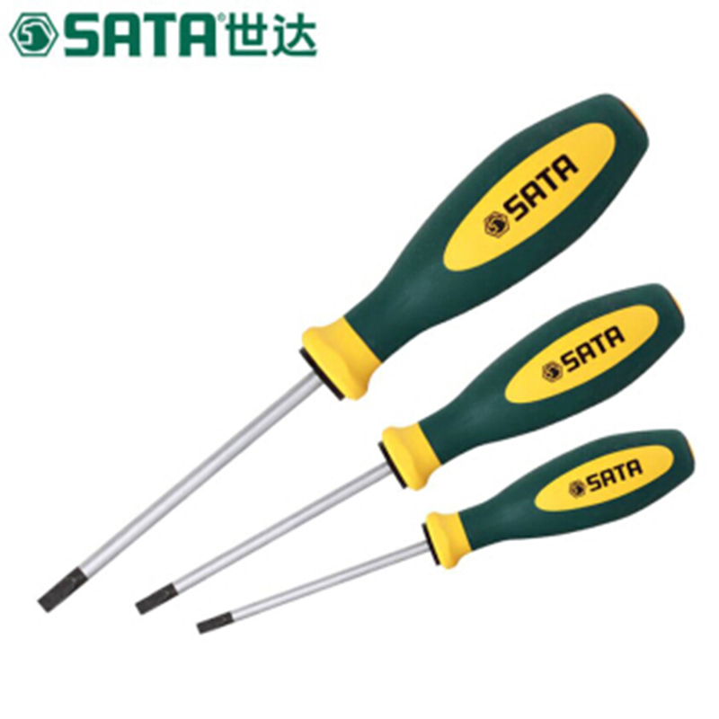 63701 G系列三色柄一字形螺丝批3x80MM