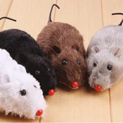 寵物上鏈老鼠玩具小號毛絨兒童玩具小老鼠懷舊益智玩具跳跳鼠批發