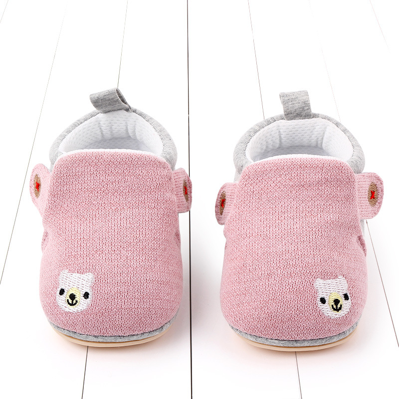 Spring and Autumn new pair Velcro baby toddler shoes Rubber sole non-slip baby shoes 0-1 year old no drop shoes 2420