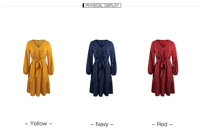 autumn 2020 simple striped dress for women NSKA215