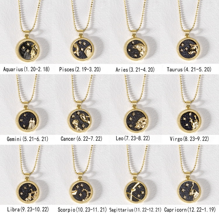 Fashion Constellation Alloy Plating Womenu0027S Pendant Necklace 1 Piece