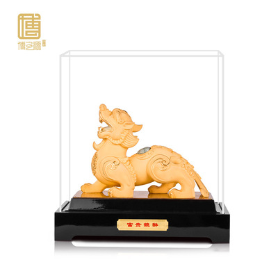 工廠直銷金店擺件富貴貔貅鍍金工藝品禮品辦公桌面擺件鎮宅風水