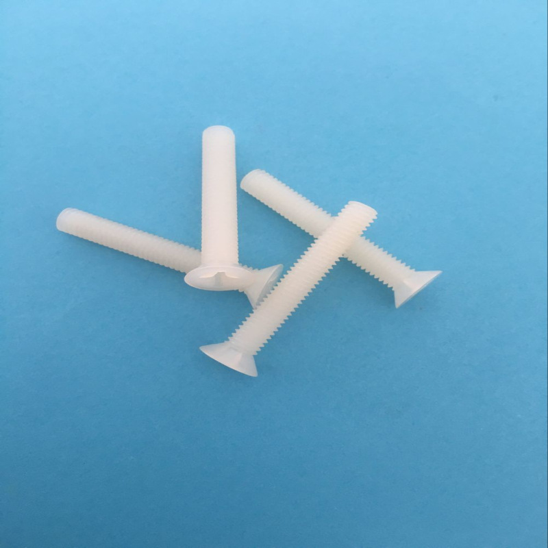 特惠厂家供应沉头螺丝M3尼龙十字平头螺丝塑胶机牙螺钉螺栓螺杆M4