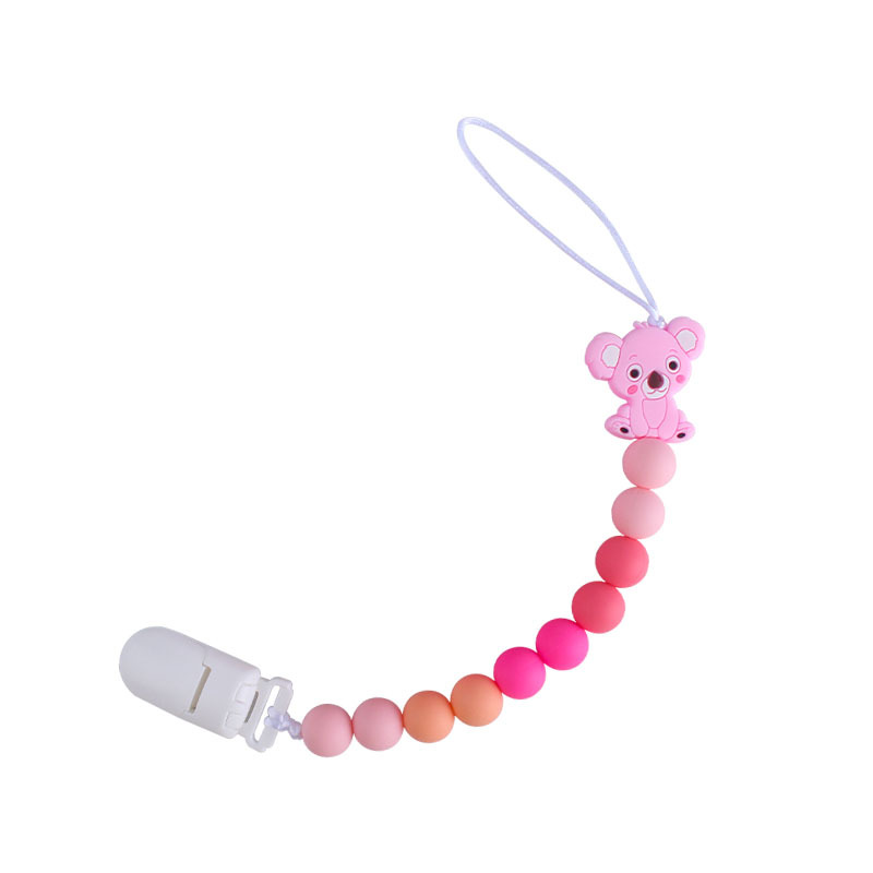 Explosivo bebé suministros plástico chupete clip bebé calmante silicona animal coche juguete mordedor cadena