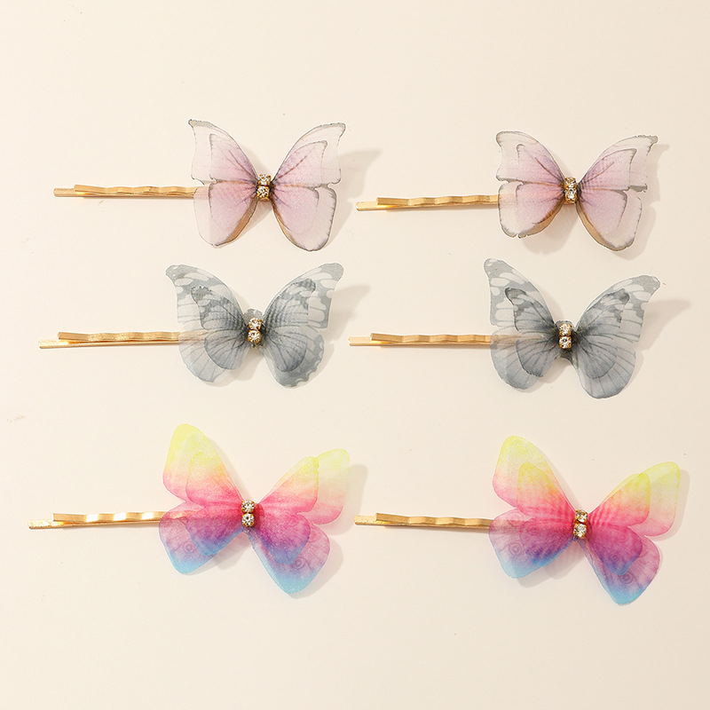Fashion Butterfly Hairpin Side Clip Sweet Girl Hairpin Headdress Wholesale Nihaojewelry display picture 6