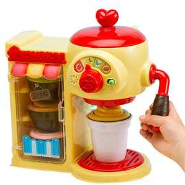 韩国正版小豆娃娃过家家玩具 甜蜜咖啡机仿真厨房儿童益智玩具
