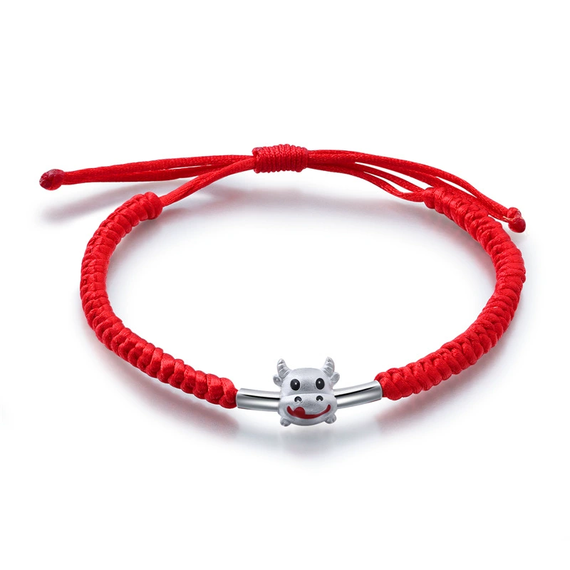 2021 год Быка Весенний фестиваль красная веревка браслет подарок унисекс корова ребенок счастливый браслет